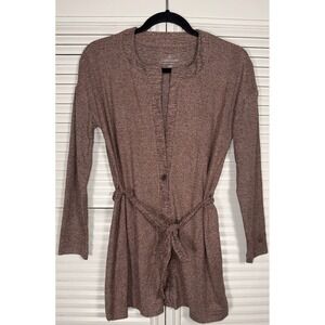 Cuddl Duds Seriously Soft Oak Heather Lightweight Belted Wrap Cardigan Size PXS‎